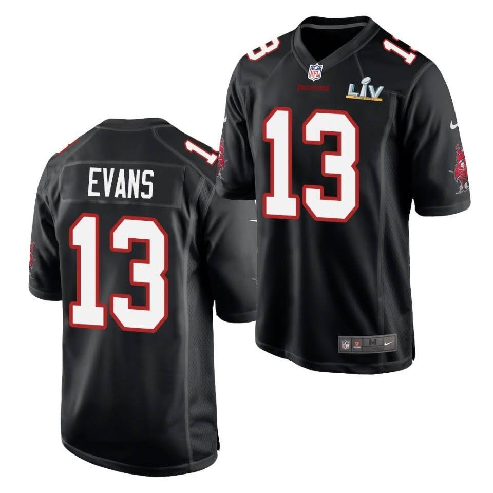 Super Bowl LV 2021 Men Tampa Bay Buccaneers #13 Mike Evans black Limited Jersey